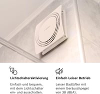 Bosch Thermotechnik 1900 csendes fürdőszobai ventilátor - 125 mm 3
