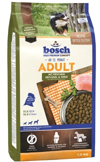 bosch TIERNAHRUNG HPC Adult Hrană Uscată pentru Câini cu Carne Proaspătă de Pasăre și Mei – Pentru Câini Adulți de Toate Taliile – 3 kg 1
