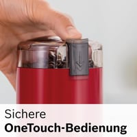 Bosch TSM6A014R Kávéőrlő Rozsdamentes Acél 180W Piros 7