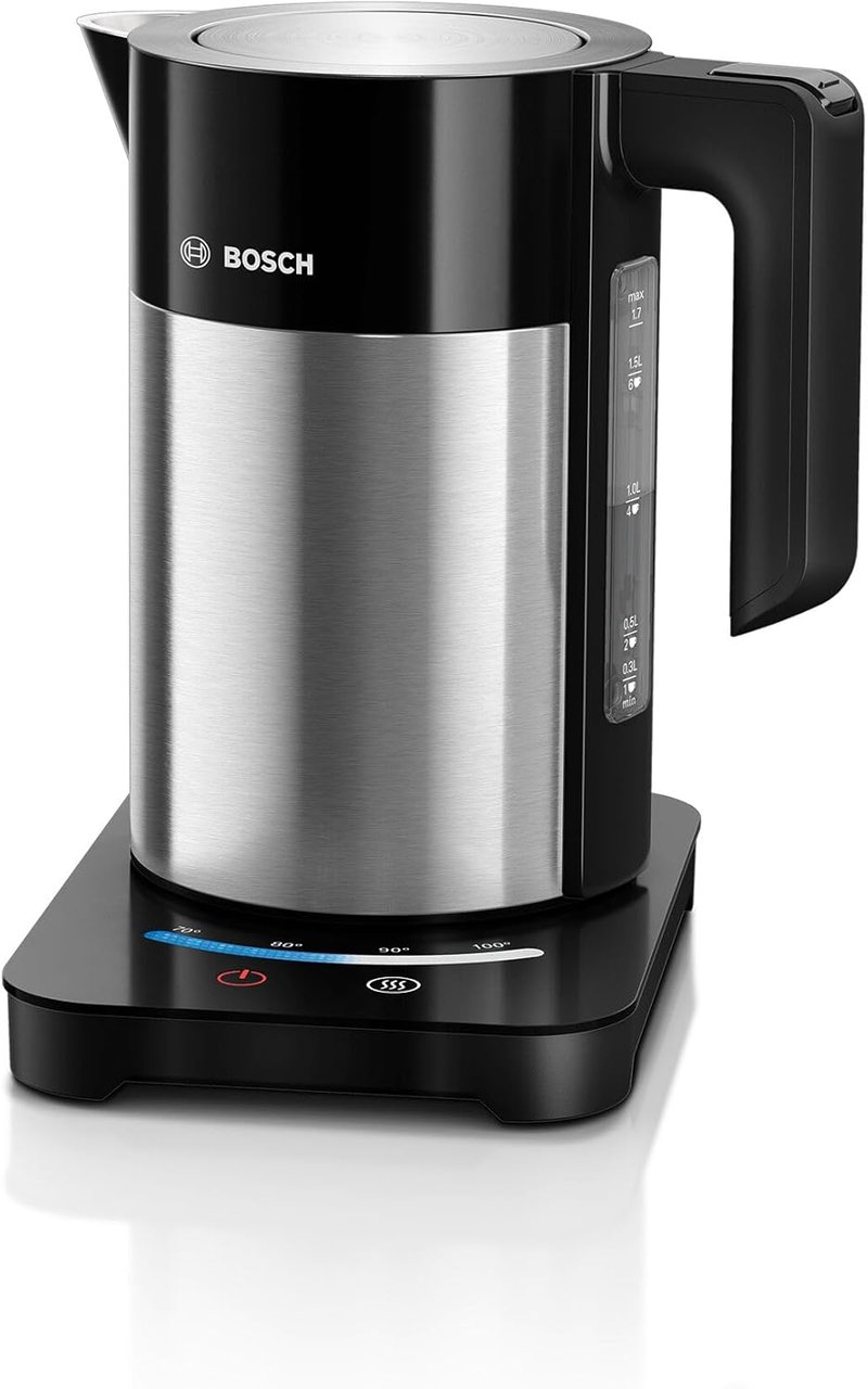 Bosch TWK7203 1,7L elektromos vízforraló rozsdamentes acél fekete