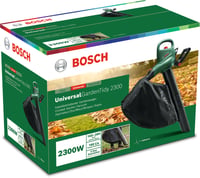 Elektrický záhradný vysávač, fúkač a drvič lístia Bosch UniversalGardenTidy 2300, 2300 W, zberný vak 45 litrov, variabilná rýchlosť 2