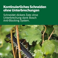 Akumulátorové nožnice na živý plot Bosch UniversalHedgeCut 18V-50 – 50 cm dĺžka čepele, s 2,5 Ah akumulátorom, 18V systém 5