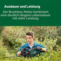 Foarfecă de grădină cu acumulator Bosch UniversalHedgeCut 18V-50 – Motor fără perii, lungime lamă 50 cm, acumulator 2,5 Ah, sistem 18V 4