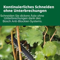 Foarfecă de grădină cu acumulator Bosch UniversalHedgeCut 18V-50 – Motor fără perii, lungime lamă 50 cm, acumulator 2,5 Ah, sistem 18V 5