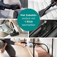 Aspirator vertical fără fir Bosch Unlimited 7 BKS711MTB, fără sac, baterie interschimbabilă, tub flexibil, filtru Hygiene, perie mini turbo, iluminare LED, alb 6