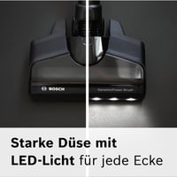 Aspirator vertical fără fir Bosch Unlimited 7 BKS711MTB, fără sac, baterie interschimbabilă, tub flexibil, filtru Hygiene, perie mini turbo, iluminare LED, alb 5