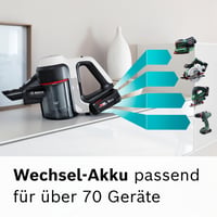 Aspirator vertical fără fir Bosch Unlimited 7 BKS711MTB, fără sac, baterie interschimbabilă, tub flexibil, filtru Hygiene, perie mini turbo, iluminare LED, alb 7