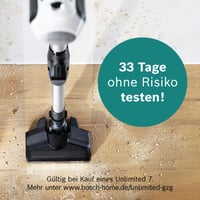 Aspirator vertical fără fir Bosch Unlimited 7 BKS711MTB, fără sac, baterie interschimbabilă, tub flexibil, filtru Hygiene, perie mini turbo, iluminare LED, alb 9