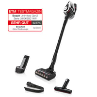 Aspirator vertical fără fir Bosch Unlimited Gen2 Series 8 BKS8214W, fără sac, autonomie 45 min, baterie interschimbabilă, perie cu LED, detectare automată a tipului de podea, alb 2