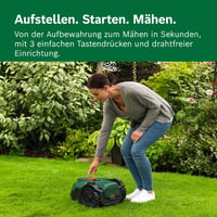 Robot de tuns iarba Bosch VISIMOW18V-100 pentru suprafețe de până la 100 m², lățime de tăiere 16 cm, înălțime de tăiere 20-60 mm, fără acumulator 5