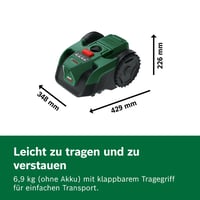 Robot de tuns iarba Bosch VISIMOW18V-100 pentru suprafețe de până la 100 m², lățime de tăiere 16 cm, înălțime de tăiere 20-60 mm, fără acumulator 7