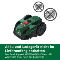 Robot de tuns iarba Bosch VISIMOW18V-100 pentru suprafețe de până la 100 m², lățime de tăiere 16 cm, înălțime de tăiere 20-60 mm, fără acumulator 2