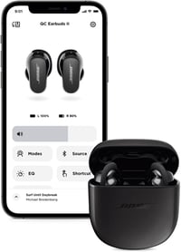 Căști wireless Bluetooth Bose QuietComfort Earbuds II cu anularea zgomotului și sunet personalizat, negre 6