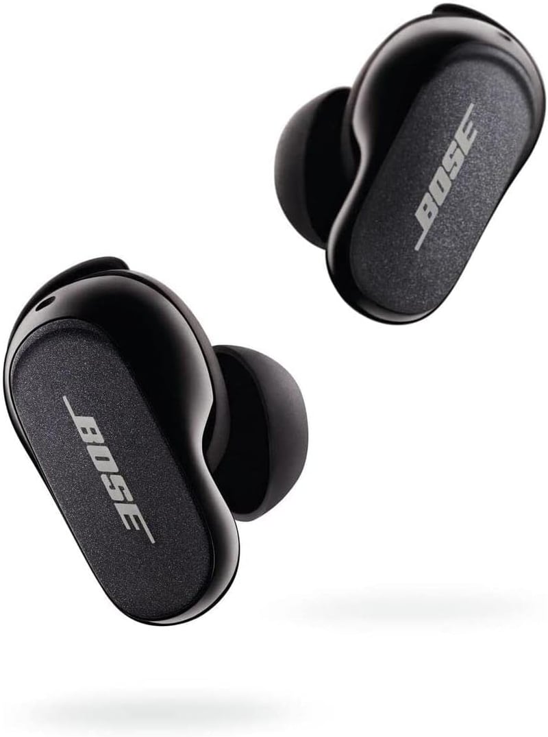 Căști wireless Bluetooth Bose QuietComfort Earbuds II cu anularea zgomotului și sunet personalizat, negre