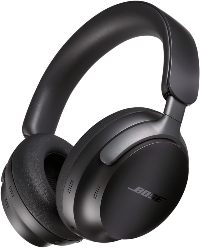 Bezdrôtové slúchadlá s potlačením hluku Bose QuietComfort Ultra s priestorovým zvukom, mikrofónom, 24-hodinovou výdržou batérie, čierne