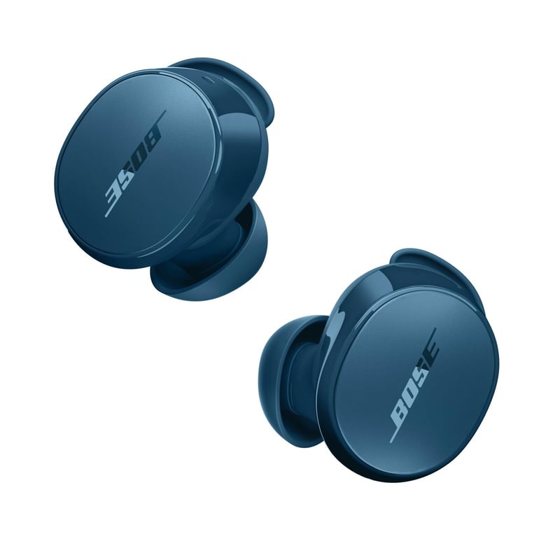 Căști wireless cu anulare a zgomotului Bose QuietComfort pentru sport, Bluetooth, cu tehnologie de reducere activă a zgomotului, autonomie de 8,5 ore, ediție limitată Twilight Blue