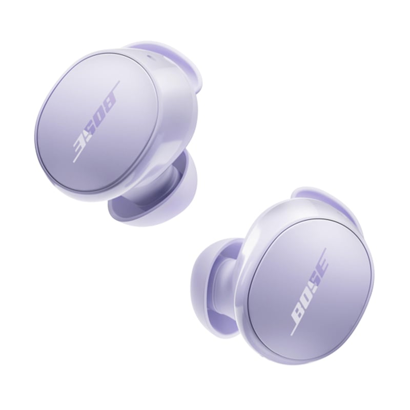 Bezdrôtové slúchadlá Bose QuietComfort s aktívnym potlačením hluku, Bluetooth, určené na šport, výdrž batérie 8,5 hodiny, IPX4, hlboké basy, studená fialová