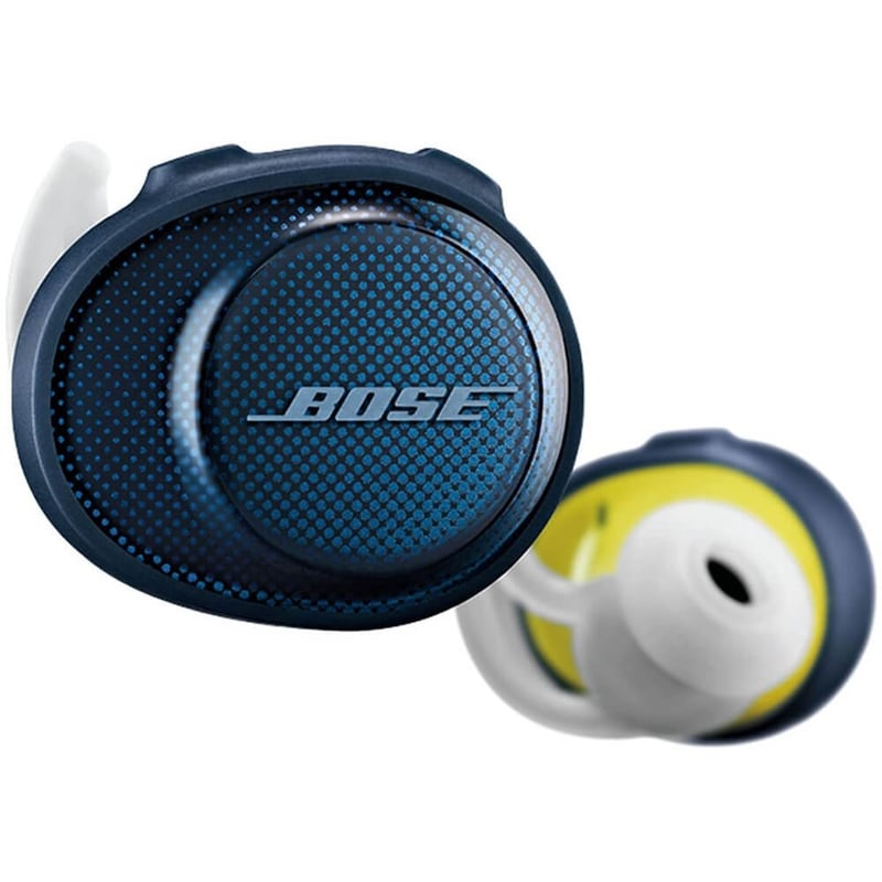 Bose SoundSport Free úplne bezdrôtové športové slúchadlá, odolné voči potu, Bluetooth, tmavomodrá/citrónovožltá