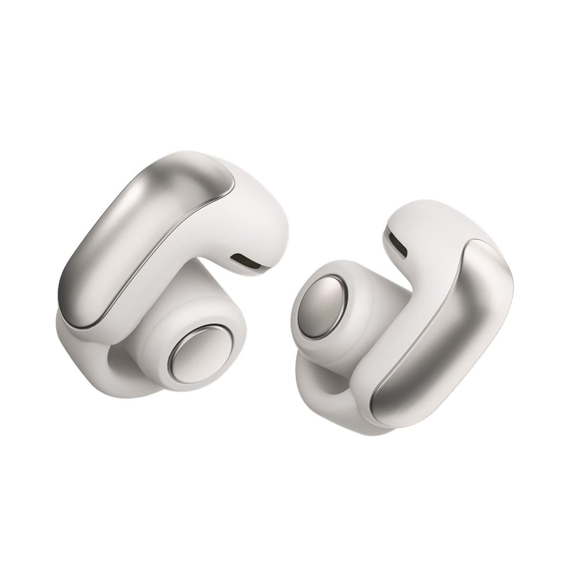Bluetooth slúchadlá Bose Ultra Open Earbuds s technológiou OpenAudio, otvorené slúchadlá, 48-hodinová výdrž batérie, bielo-sivá