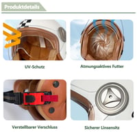BOSERMEM otvorená jet prilba s ochrannými okuliarmi – matná čierna – veľkosť XL (obvod hlavy 59 – 60 cm) 4