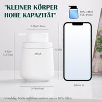 BosilunLife fehér szappanadagoló 350ml, nagy pumpafej, csúszásmentes, BPA-mentes 2