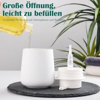 BosilunLife fehér szappanadagoló 350ml, nagy pumpafej, csúszásmentes, BPA-mentes 3