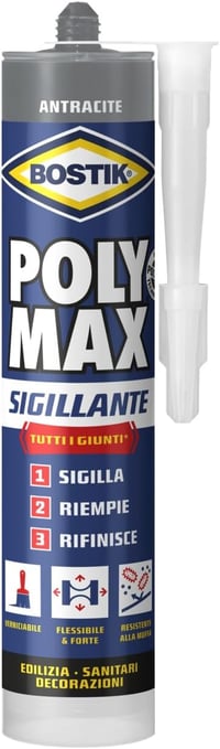 Bostik Poly Max Anthracit Szilikon - Rugalmas, Festhető Univerzális Tömítőanyag 1