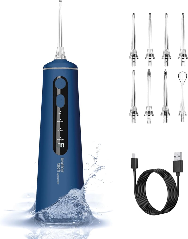 Boston Tech Aquapik Wireless Fogöblítő - 8 Fej, 4 Mód, IPX7 Vízálló, USB-C