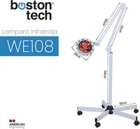 Boston Tech WE108 Infravörös Lámpa Fizikoterápiához - 275W E27 Hőterápiás Fájdalomcsillapító Készülék Keringésjavításhoz és Ízületi Problémá 2