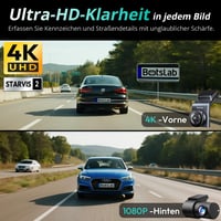 Autokamera BOTSLAB 4K so zadnou kamerou, STARVIS 2, 4K+1080P, nočné videnie WDR 2