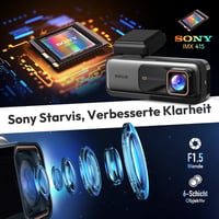 BOTSLAB 4K Autós Menetrögzítő Kamera GPS-szel és WiFi-vel - Első és Hátsó Kamera, 64GB SD Kártyával, ADAS, Éjjellátó, 170° Látószög 5