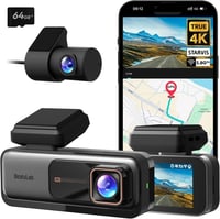 BOTSLAB 4K Autós Menetrögzítő Kamera GPS-szel és WiFi-vel - Első és Hátsó Kamera, 64GB SD Kártyával, ADAS, Éjjellátó, 170° Látószög 1