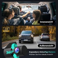 BOTSLAB 4K Autós Menetrögzítő Kamera GPS-szel és WiFi-vel - Első és Hátsó Kamera, 64GB SD Kártyával, ADAS, Éjjellátó, 170° Látószög 4