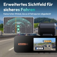 BOTSLAB 4K STARVIS Autós Menetrögzítő Kamera Szett - Első-Hátsó WiFi Fedélzeti Kamera GPS-szel, ADAS Rendszerrel, Éjjellátóval, 64GB Kártyáv 5