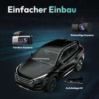 BOTSLAB 4K STARVIS Autós Menetrögzítő Kamera Szett - Első-Hátsó WiFi Fedélzeti Kamera GPS-szel, ADAS Rendszerrel, Éjjellátóval, 64GB Kártyáv 6