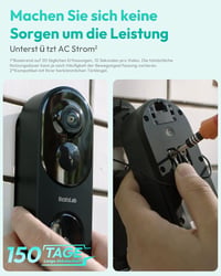 BOTSLAB 5MP Vezeték Nélküli Videó Kaputelefon, 360° Panoráma Nézet, AI/Radar/PIR Érzékelés, Akkumulátoros, Kétirányú Hang, Havi Díj Nélkül 6