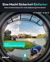 BOTSLAB 5MP Vezeték Nélküli Videó Kaputelefon, 360° Panoráma Nézet, AI/Radar/PIR Érzékelés, Akkumulátoros, Kétirányú Hang, Havi Díj Nélkül 3