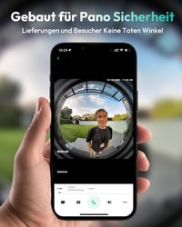 BOTSLAB 5MP Vezeték Nélküli Videó Kaputelefon, 360° Panoráma Nézet, AI/Radar/PIR Érzékelés, Akkumulátoros, Kétirányú Hang, Havi Díj Nélkül 2