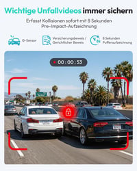 Autokamera BOTSLAB 4K+1080P s prednou a vnútornou kamerou a super nočným videním 6