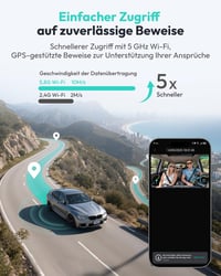 Autokamera BOTSLAB 4K+1080P s prednou a vnútornou kamerou a super nočným videním 8