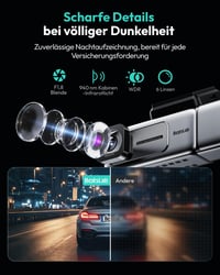 Autokamera BOTSLAB 4K+1080P s prednou a vnútornou kamerou a super nočným videním 5
