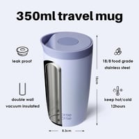 BOTTLE BOTTLE 350ml Termikus Utazó Bögre Kék - Szorítózáras Kávés Tea Pohár - 350 ml, Blue 3
