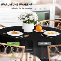 BOUBONI 4 ks Čierny jednorazový obrus 137x274 cm obdĺžnikový obrus na párty, svadby, catering, vonkajšie a tematické podujatia 5