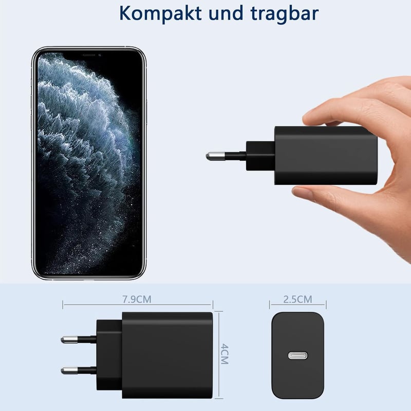 Bouge 25W Gyors Töltő Samsung Galaxy S22/S21/S20/Z Flip 4/Z Fold 4 USB-C PD Hálózati Adapter Fekete