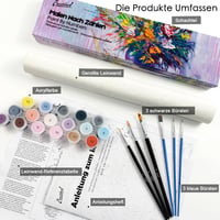 Bougimal Számfestés Felnőtteknek Virágos Tájkép 28x35cm Ecsettel és Festékkel 5