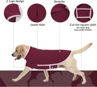 Boumi Fleece Kutyapulóver 3XL Piros - Meleg Téli Kutyaruha 3