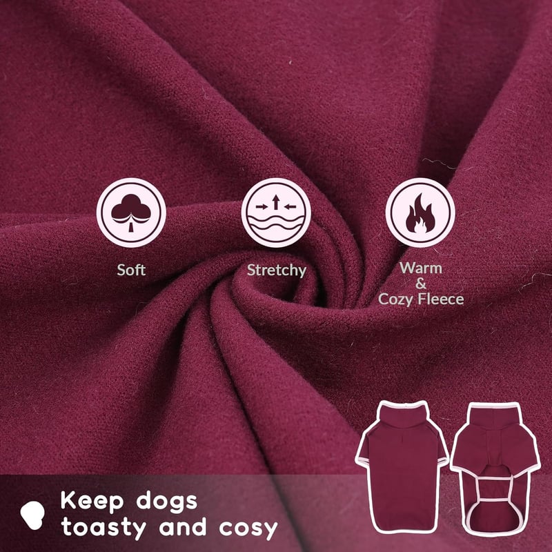 Boumi Fleece Kutyapulóver 3XL Piros - Meleg Téli Kutyaruha