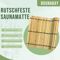 Bounabay Bambusz Szauna Grate Fürdőszobai Csúszásmentes Padlómat 100x50cm 7
