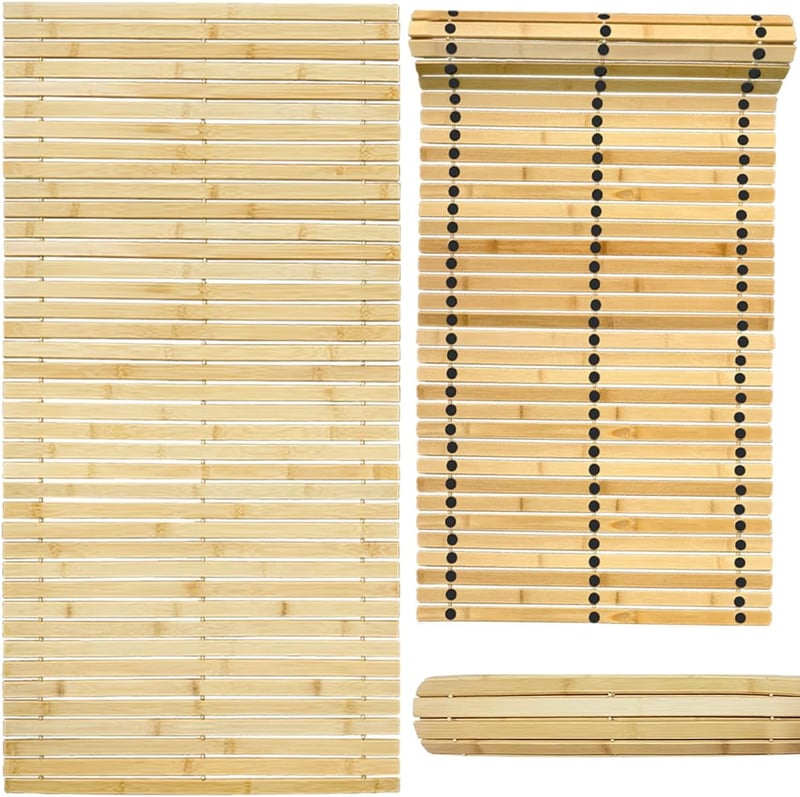 Bounabay Bambusz Szauna Grate Fürdőszobai Csúszásmentes Padlómat 100x50cm