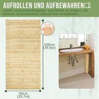 Bounabay Bambusz Szauna Grate Fürdőszobai Csúszásmentes Padlómat 100x50cm 5
